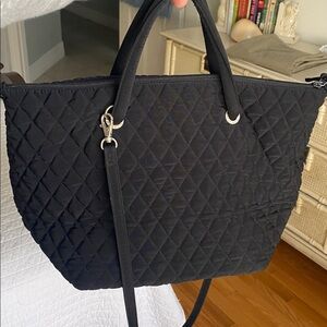 Vera Bradley microfiber quilted tote.